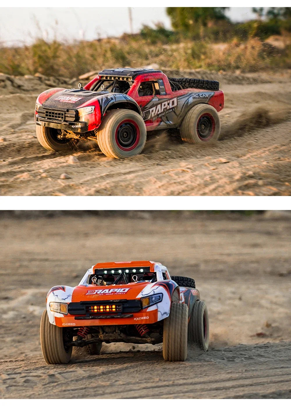 Q130 1/14 Rc Car Off Road With LED 4WD 70km/h High Speed Brushless Motor Monster Truck Desert/Snow Racing Drift Cars Toy for Boy