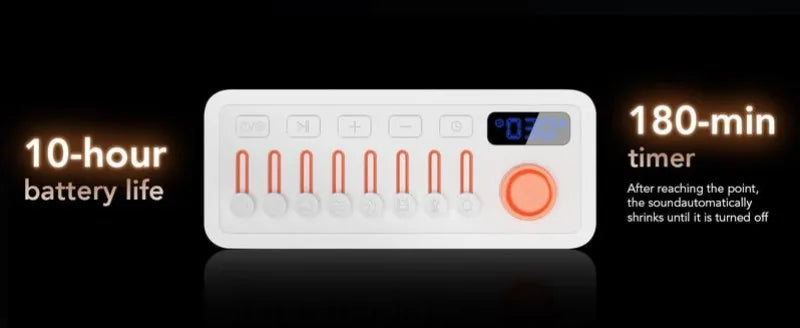 TAKOO 3-in-1 Sound Machine/Bluetooth Speaker/Night Light, DIY Mixable 7 Nature Sounds & White Noise, 11 Ambient Lights