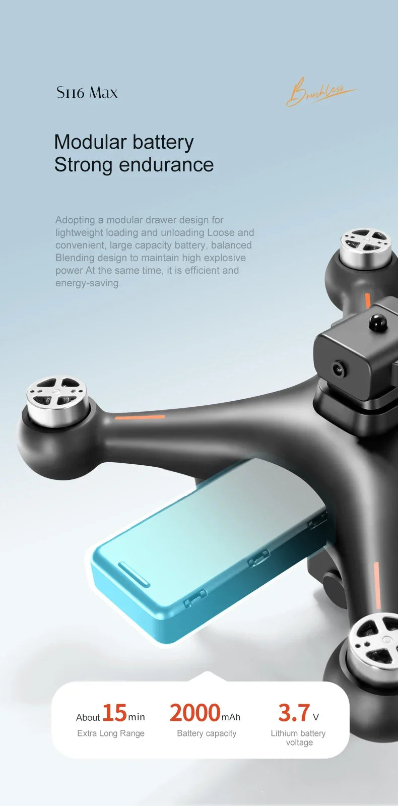 S116 MAX 8K Drone with 3 Batteries Dual Camera Optical Flow Obstacle Avoidance