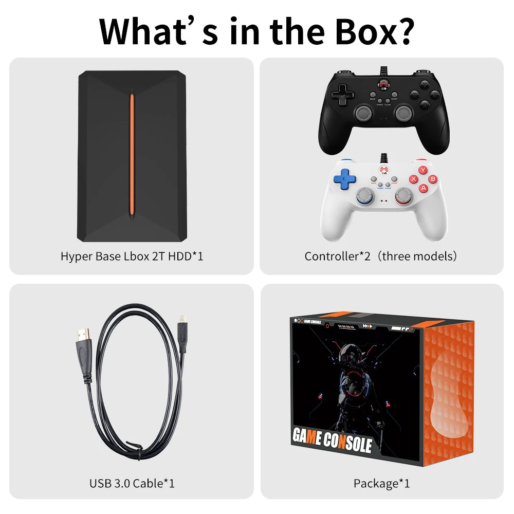 Launchbox 500GB Gaming Hard Drive for PS4 PS3 PS2 Wii Switch Gamecube PC 3760 Games