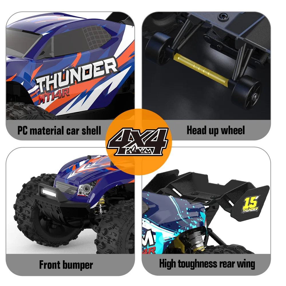 JIUSI MT14R 1/14 RC Racing Car 4WD 80km/h Brushless Motor 2.4G RC High Speed Off-road