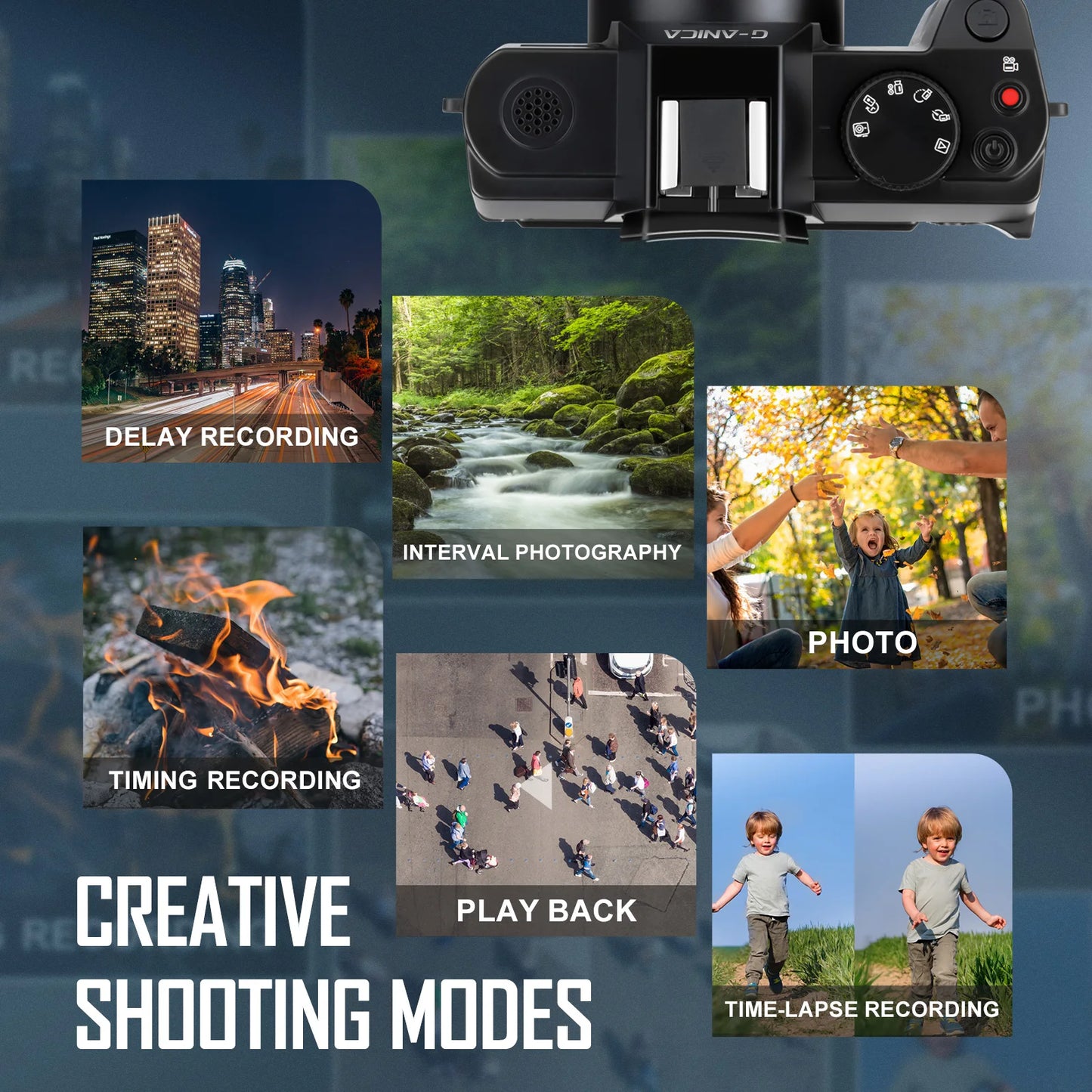 NBD 4K Digital Camera 48MP with Microphone and Macro Lens