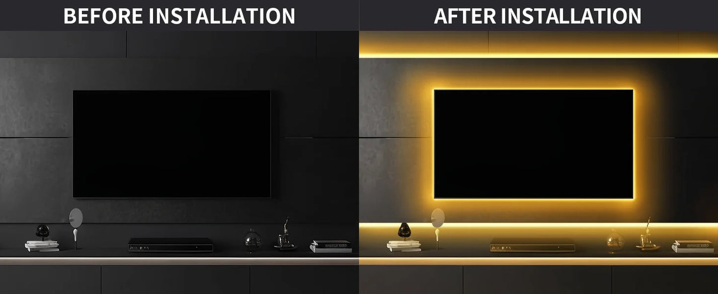 40FT COB LED Strip Light Warm White 3000K with RF Remote