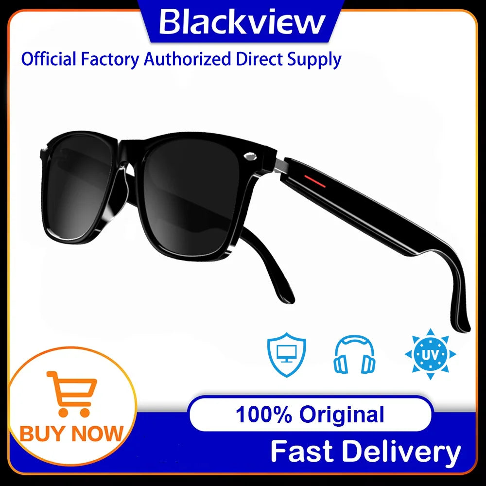 Blackview Bluetooth Smart Glasses with Speaker Mic IPX4 UV Protection