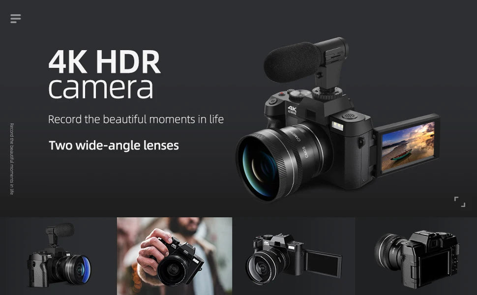 NBD 48MP Digital Camera with 4K Video 3.0 Inch Flip Screen and 16X Digital Zoom