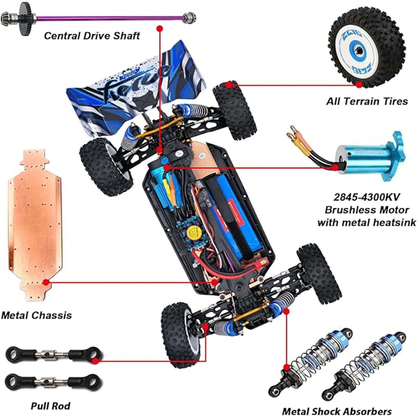 WLtoys 124017 V2 1/12 Brushless RC Car 75kmh