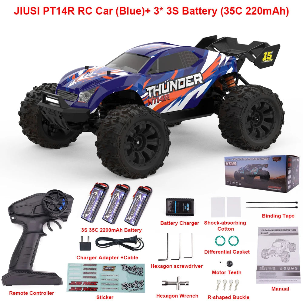 JIUSI PT14R MT14R 114 4WD RC Car 80kmh Brushless Off Road Truck