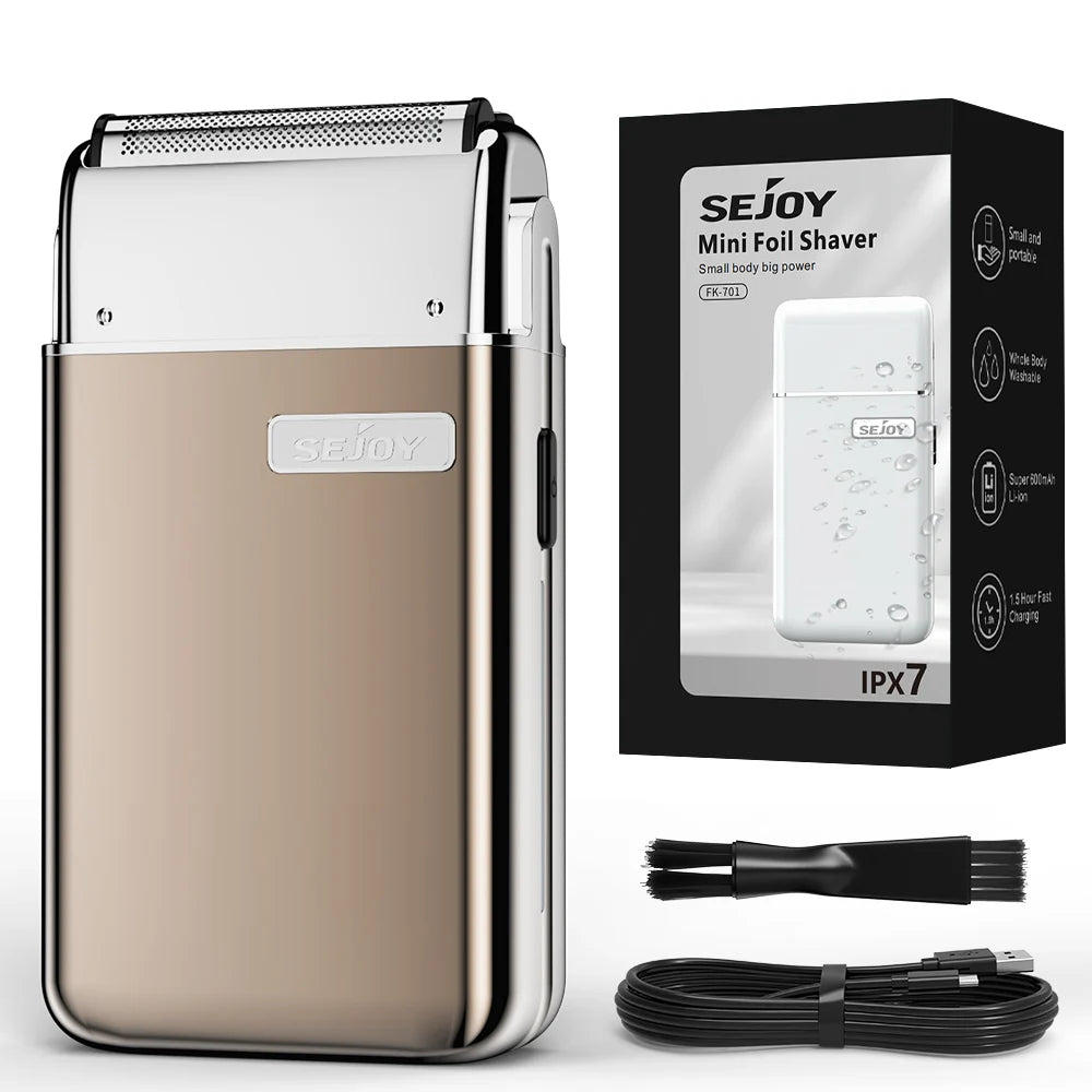 Sejoy Rechargeable Foil Electric Razor for Men Dual Blade
