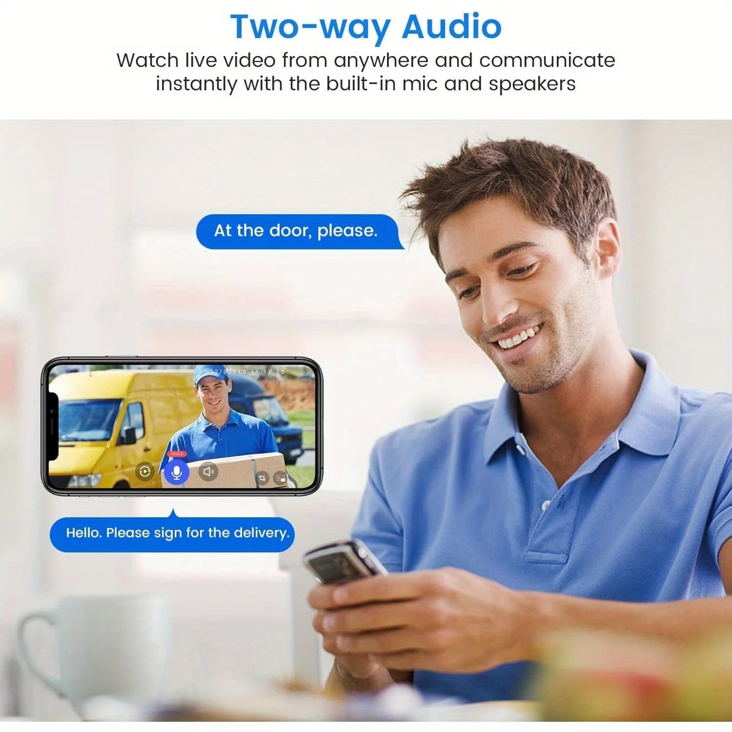 Wireless Smart Video Doorbell with 2.4G WiFi Two Way Audio Night Vision and SD Card or Cloud Storage