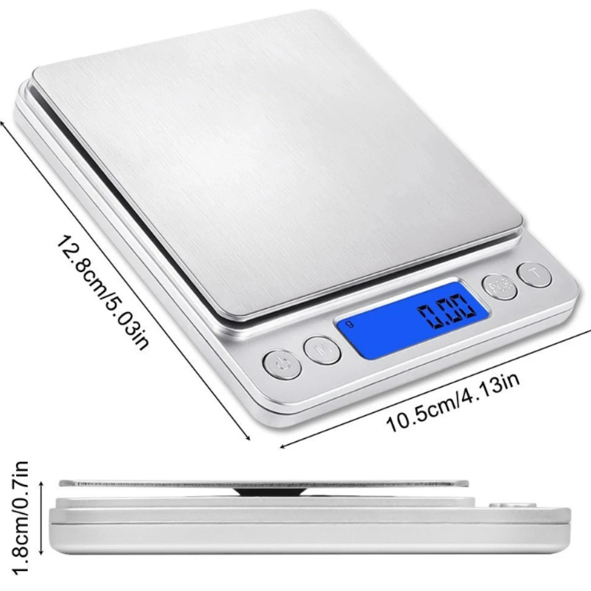 Digital Kitchen Scale 3000g/0.1g with LCD Display Tare Function for Food and Jewelry