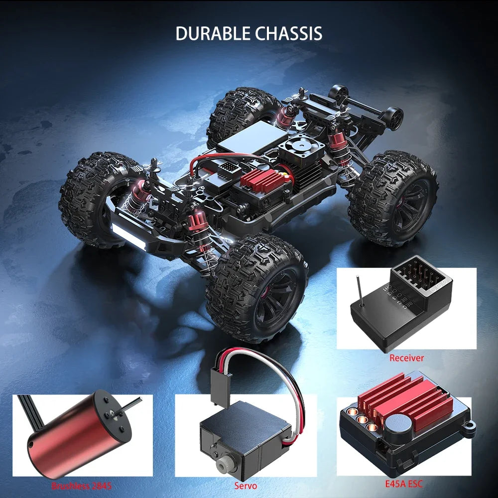 MJX 16207 Hyper Go 116 Brushless RC Car 70kmh 4WD Off Road Drift Truck (2/3) Batteries