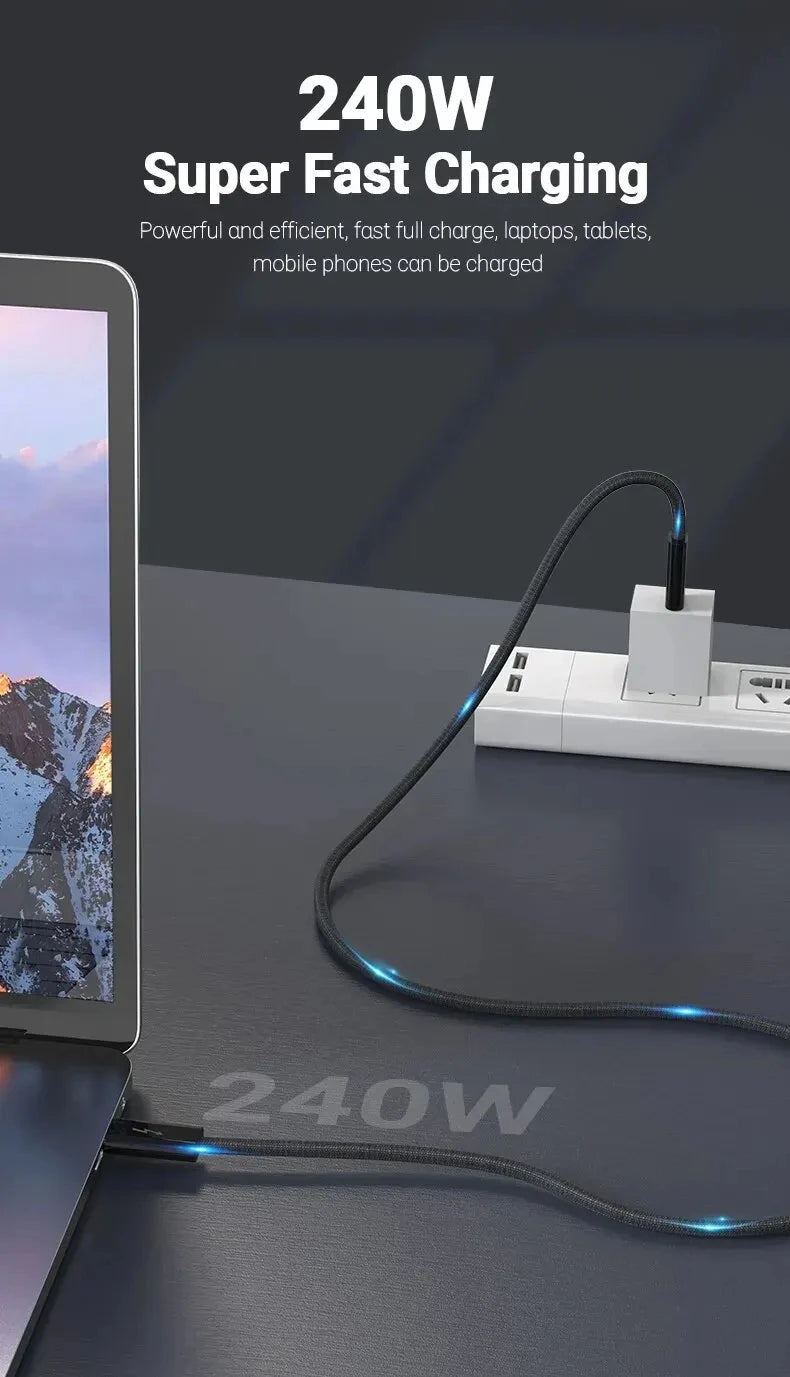 Thunderbolt 4 USB-C to USB-C Cable USB4 40Gbps 240W PD Fast Charging for MacBook Pro iPad