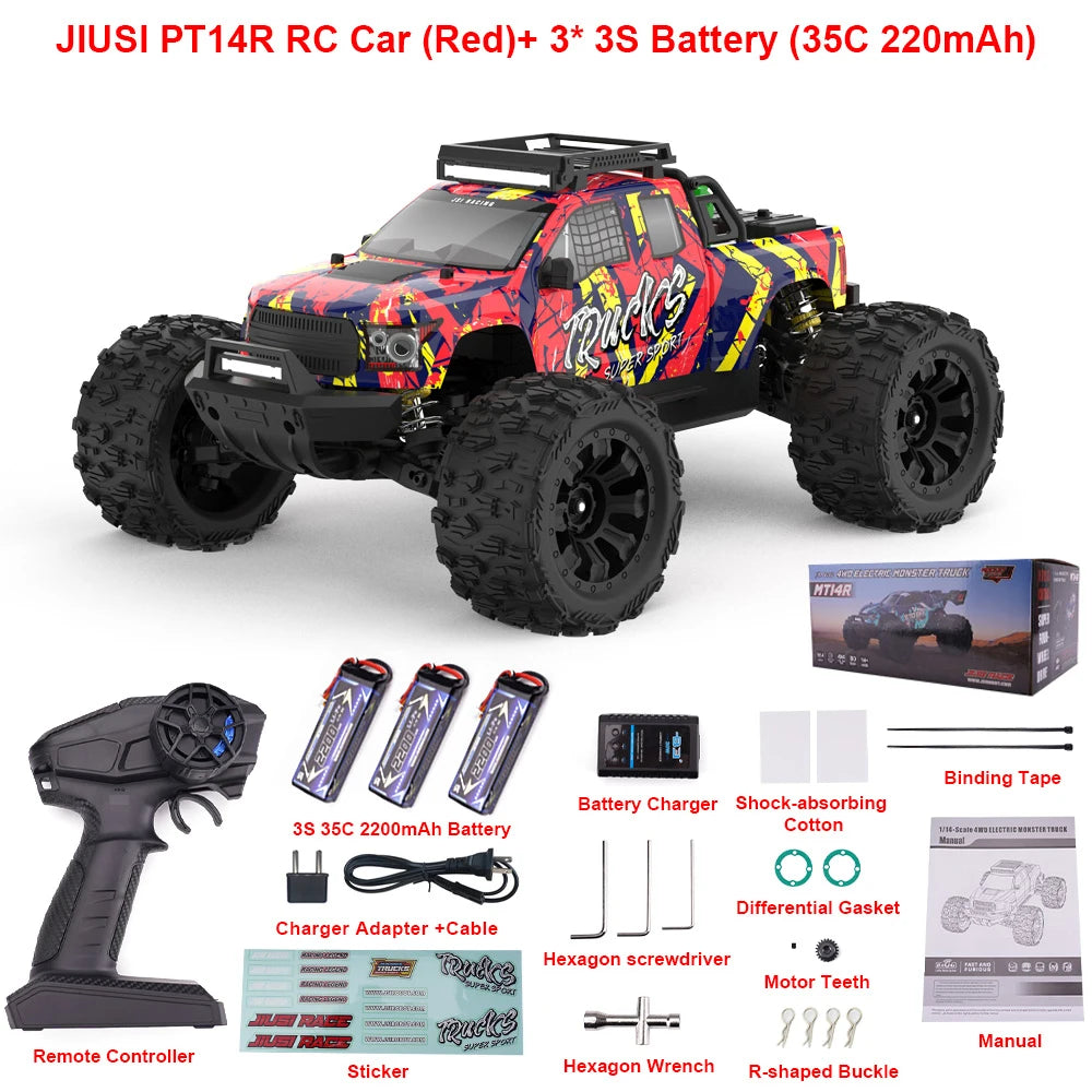 JIUSI PT14R MT14R 114 4WD RC Car 80kmh Brushless Off Road Truck