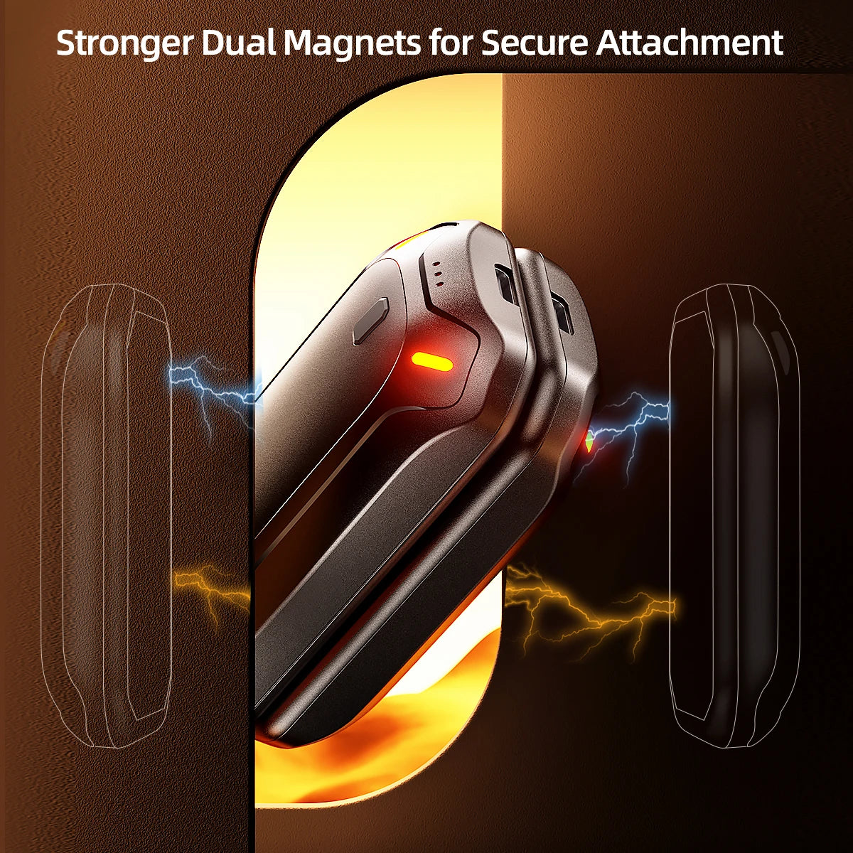 2 Pack Rechargeable Magnetic Hand Warmers Double-Sided Warming Heater