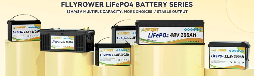 12V 180Ah LiFePO4 Battery Pack with Charger Lithium Iron Phosphate Battery for Campers Solar Wind and Off-Road Use