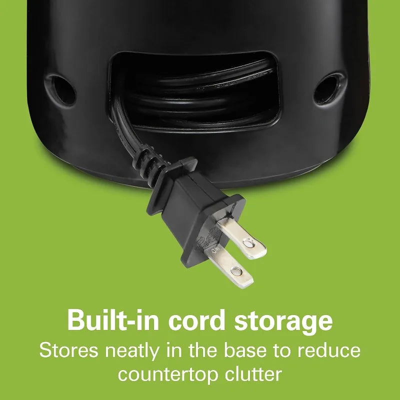 Smooth Touch Black Electric Can Opener Easy Push Lever