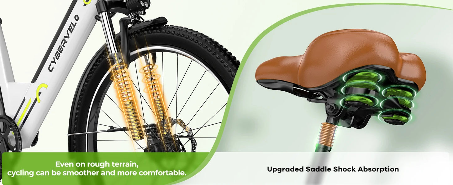 1000 Peak Electric Bike for Adults,up 80 Miles Removable Battery Ebike, 26" Electric E Bike with 7-Speed,Adult Electric Bicycles