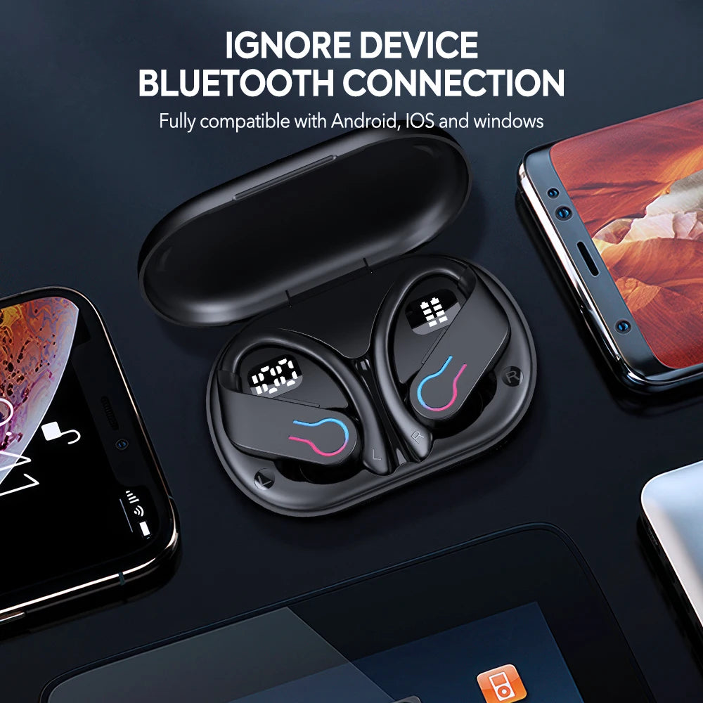 Mpow Q63 Bluetooth 5.3 Earphones Sports Wireless In-Ear IPX7 Waterproof HiFi Stereo Gaming Earbuds