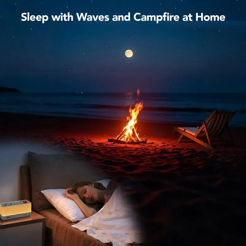TAKOO 3-in-1 Sound Machine/Bluetooth Speaker/Night Light, DIY Mixable 7 Nature Sounds & White Noise, 11 Ambient Lights
