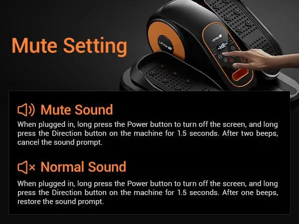 Quiet Under Desk Elliptical for Seniors with Remote Control