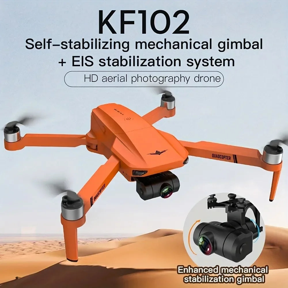KF102 4K GPS Drone Dual Camera 2-Axis Gimbal Optical Flow Foldable FPV