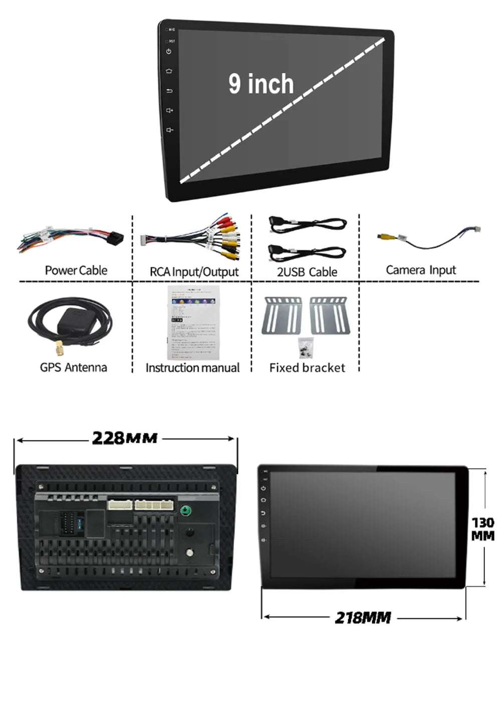 7"/9"/10" Android Car Radio with CarPlay GPS & Multimedia Player for Nissan Hyundai Tesla Style
