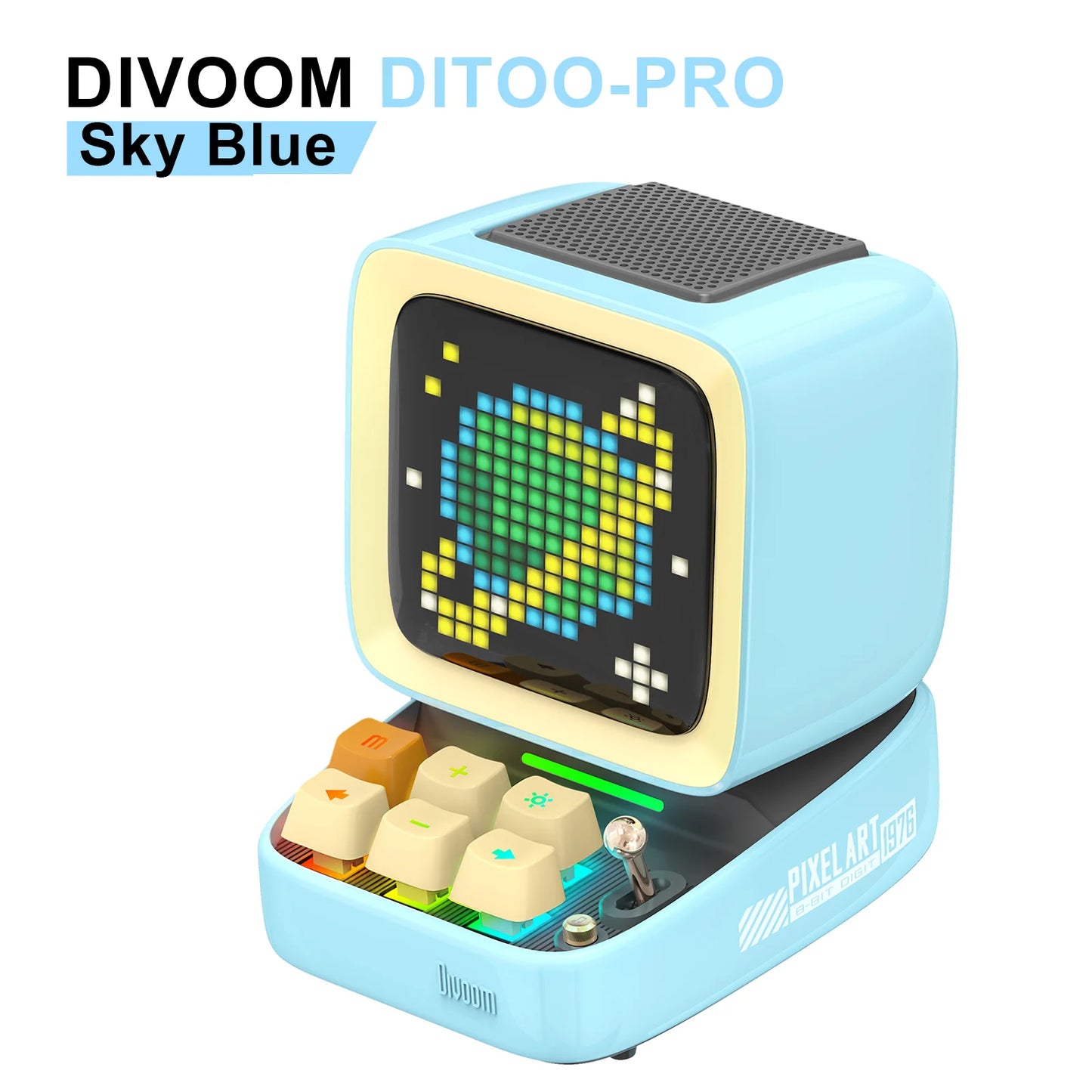 Divoom Ditoo-Pro portable bluetooth speaker pixel art retro gaming room alarm clock