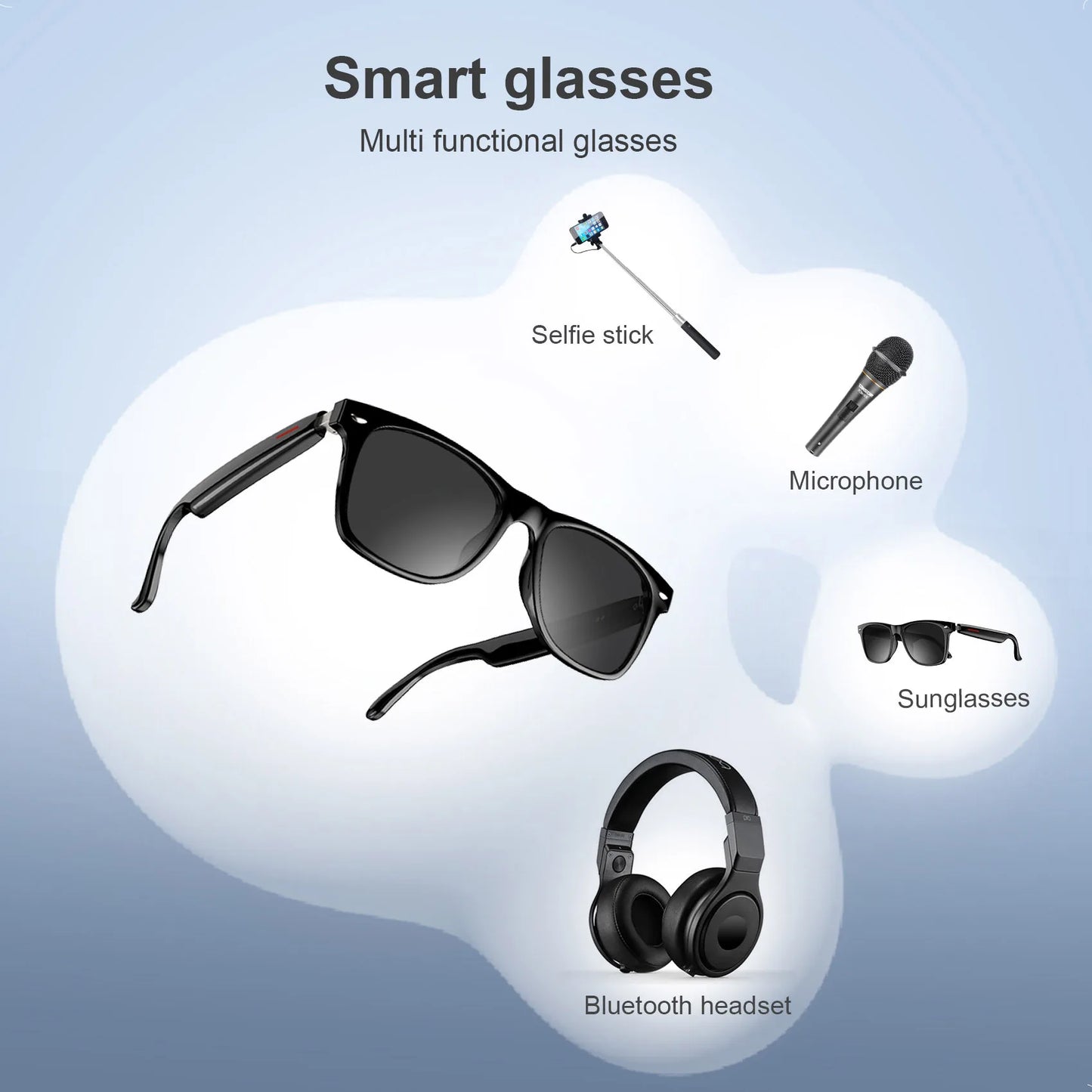 Blackview Bluetooth Smart Glasses with Speaker Mic IPX4 UV Protection