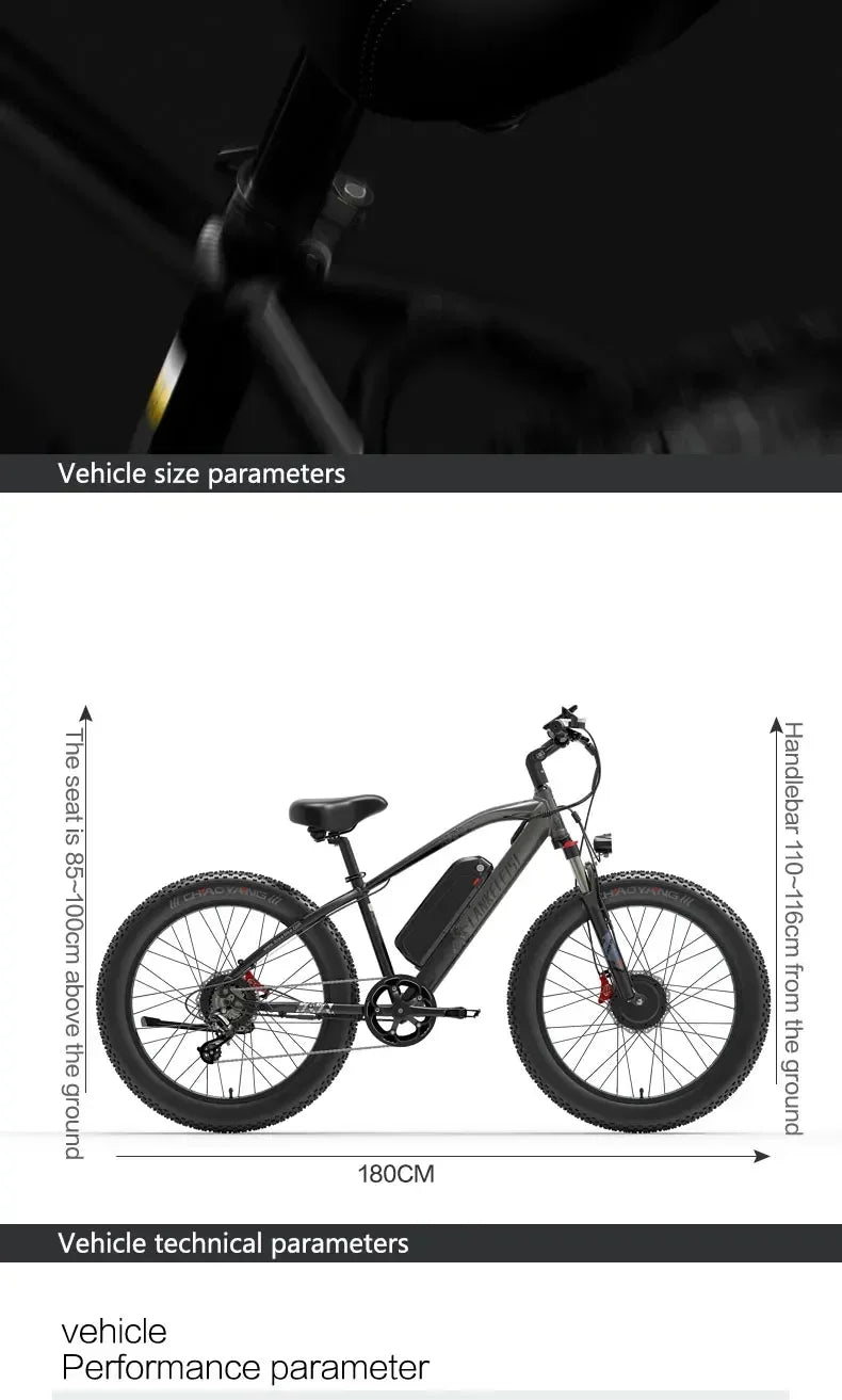LANKELEISI MG740PLUS Electric Bike 2000W Motor 48V 16Ah Fat Tire Full Suspension
LANKELEISI MG740PLUS