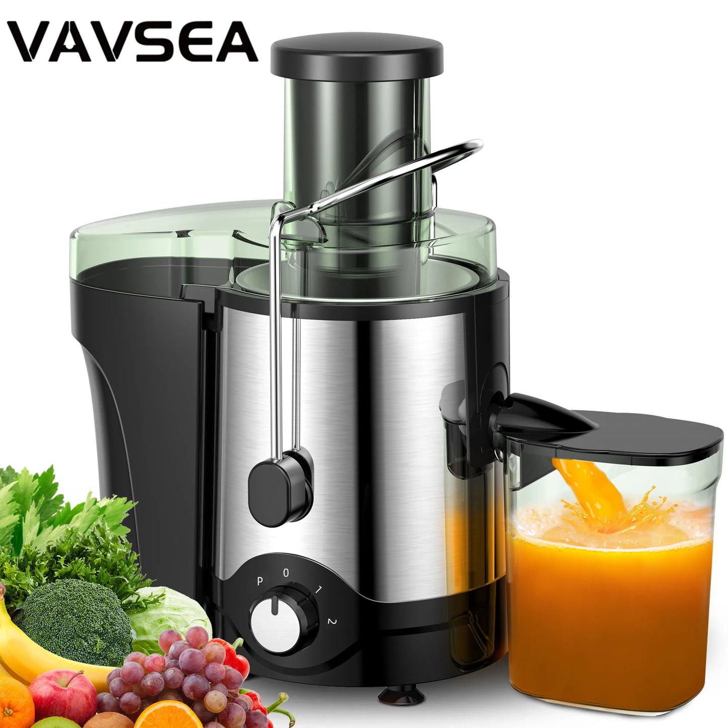 VAVSEA 600W Centrifugal Juicer Extractor with 3 Inch Feed Chute