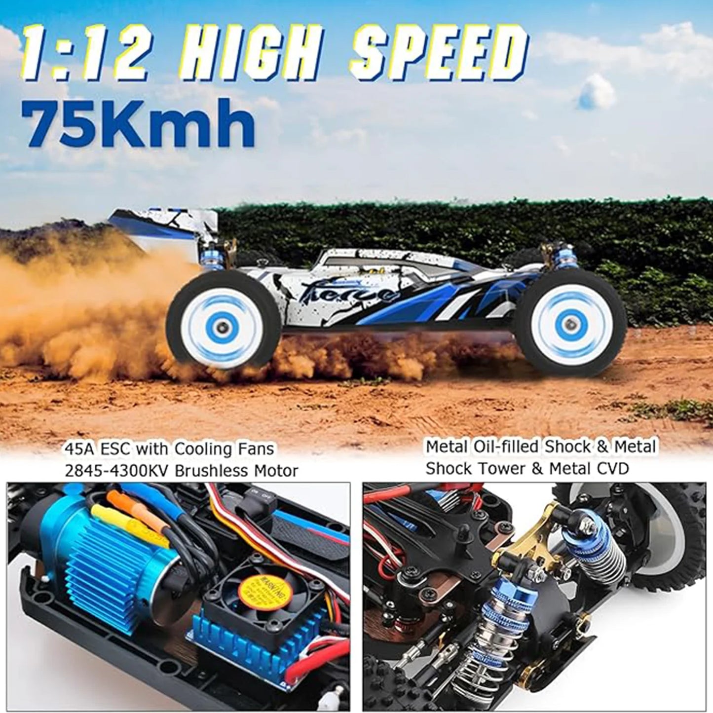 WLtoys 124017 V2 1/12 Brushless RC Car 75kmh