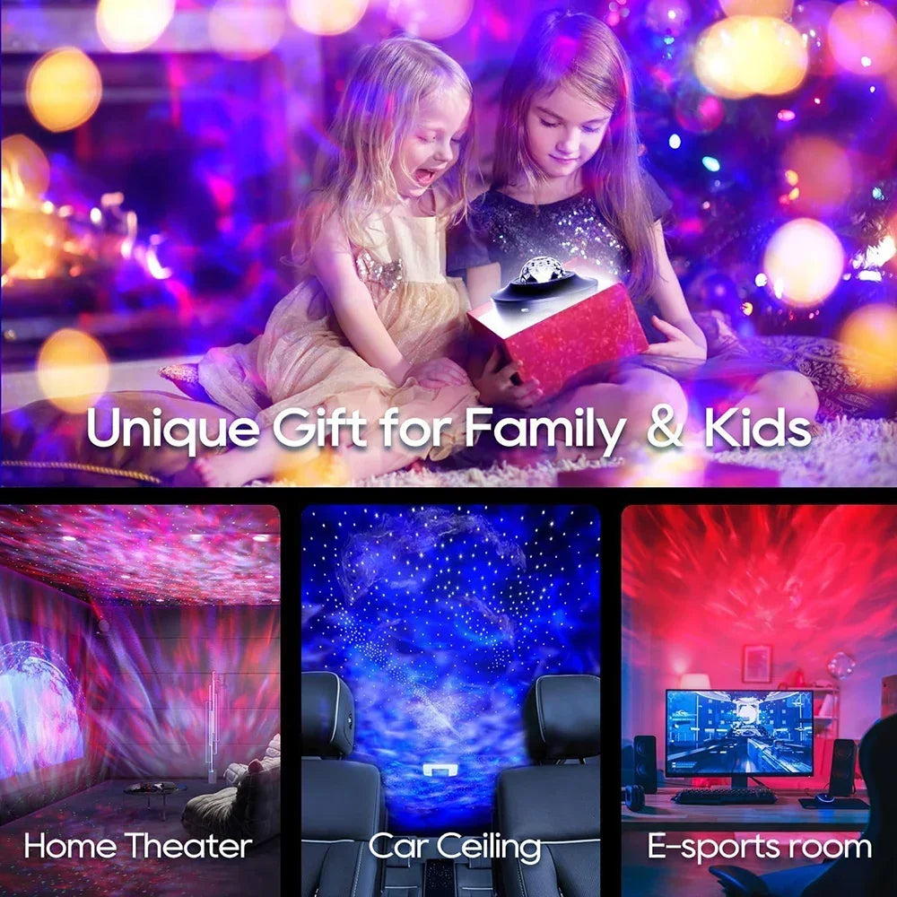 LED Starry Galaxy Projector Night Light with Bluetooth Music Player Colorful USB Night Lamp