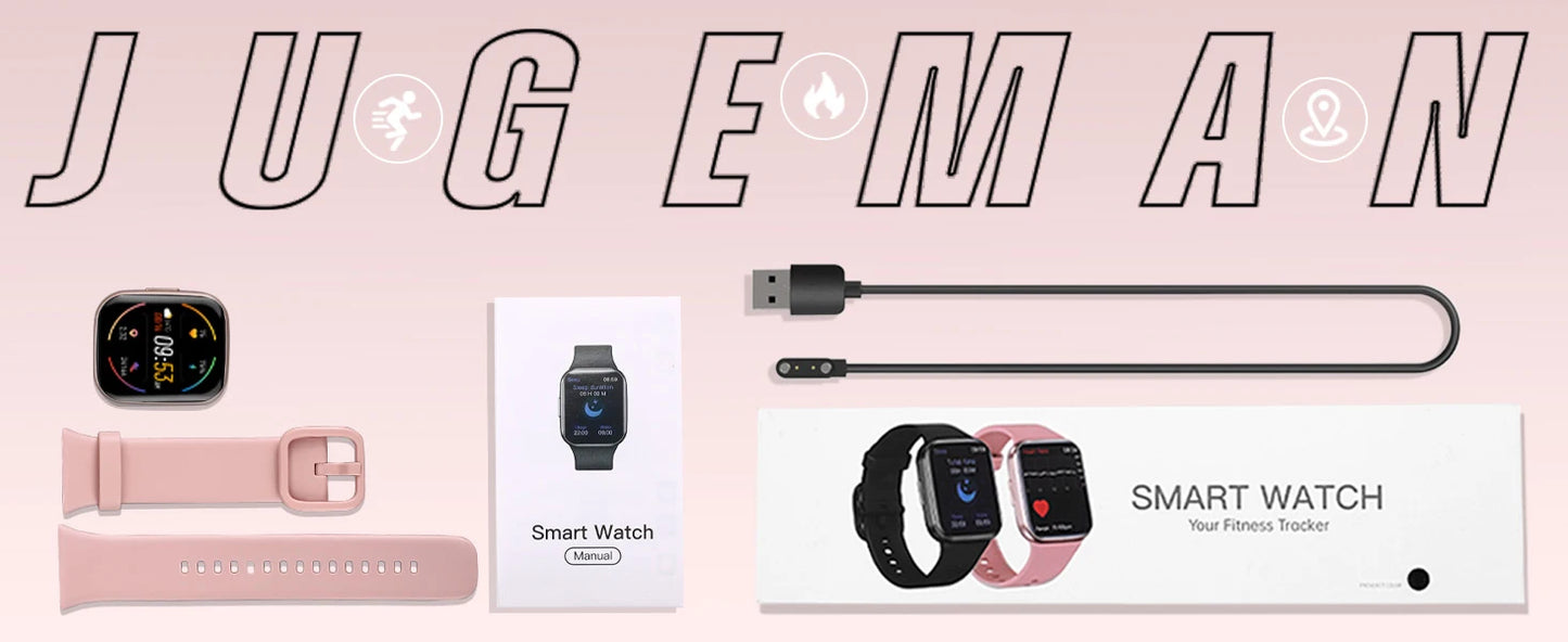 Smart Watch Fitness Tracker 1.69" Touchscreen Pedometer Sleep Monitor