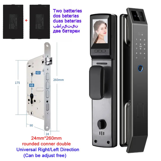 3D Face Recognition Digital Door Lock with Camera Fingerprint and Keyless Entry