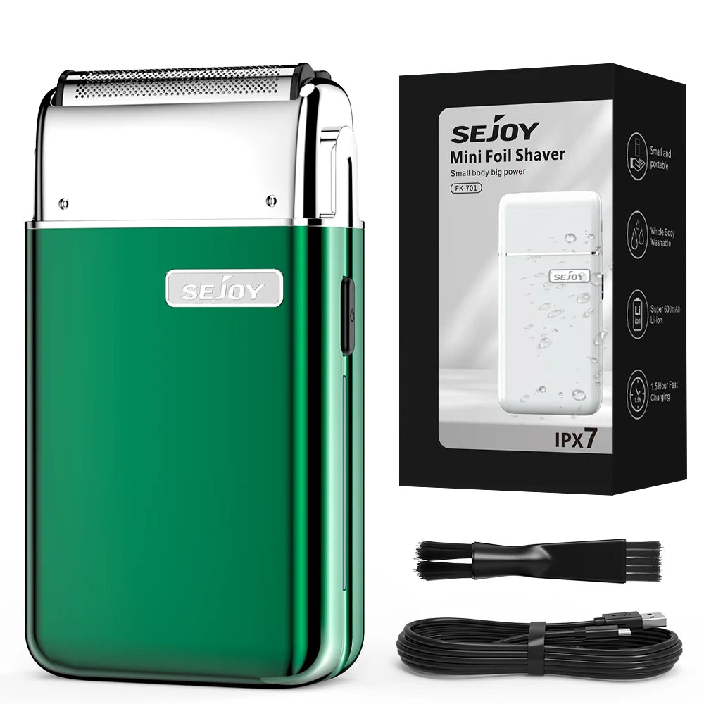 Sejoy Rechargeable Foil Electric Razor for Men Dual Blade