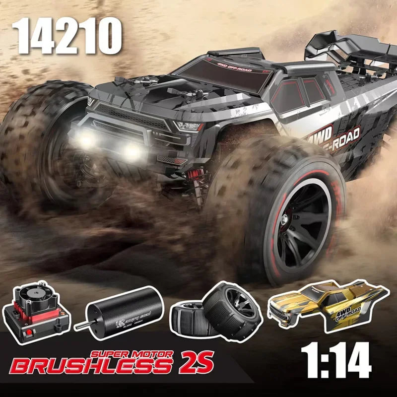 Hypergo MJX 14210 1/14 V2.0 Rc Remote Control Car 4WD Off-road Racing RC Truck Brushless 2.4G Electric Drift Car Boy Toys
