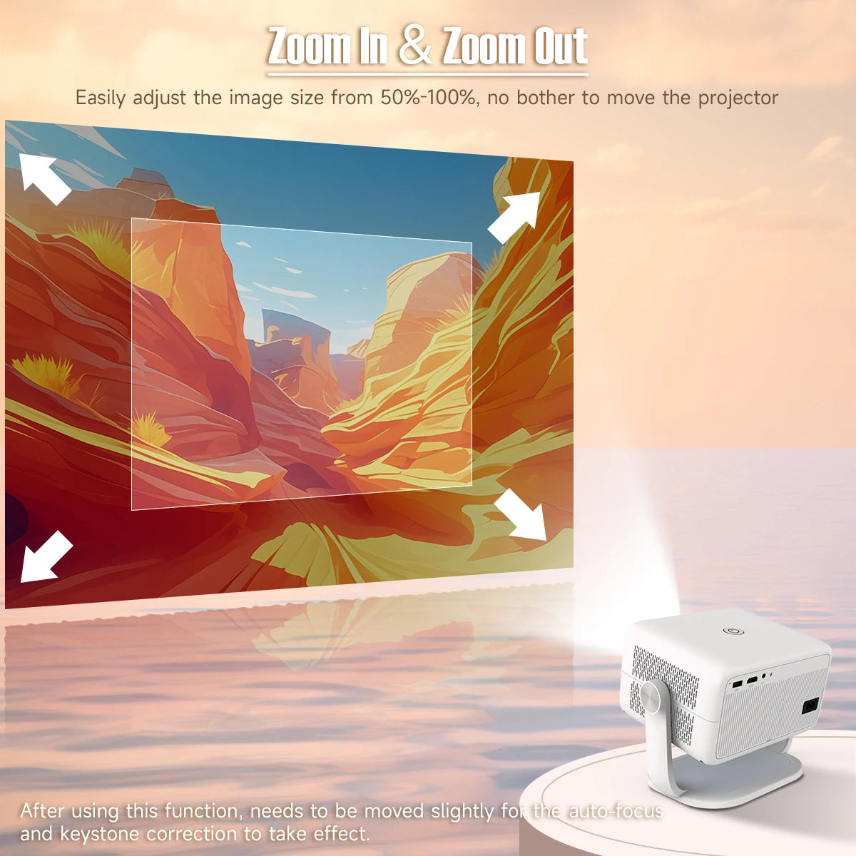 Magcubic L018 650ANSI 4K Projector Native 1080P Auto Focus WiFi6 Android 11