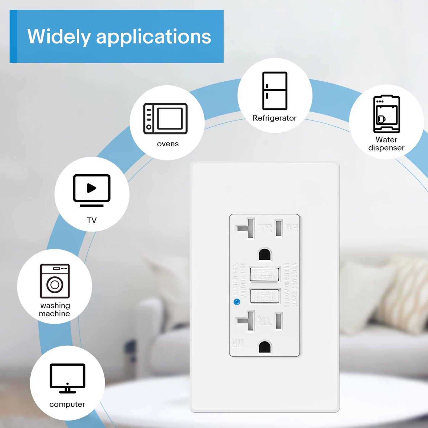 20AMP GFCI Outlet Tamper Resistant with Wallplate