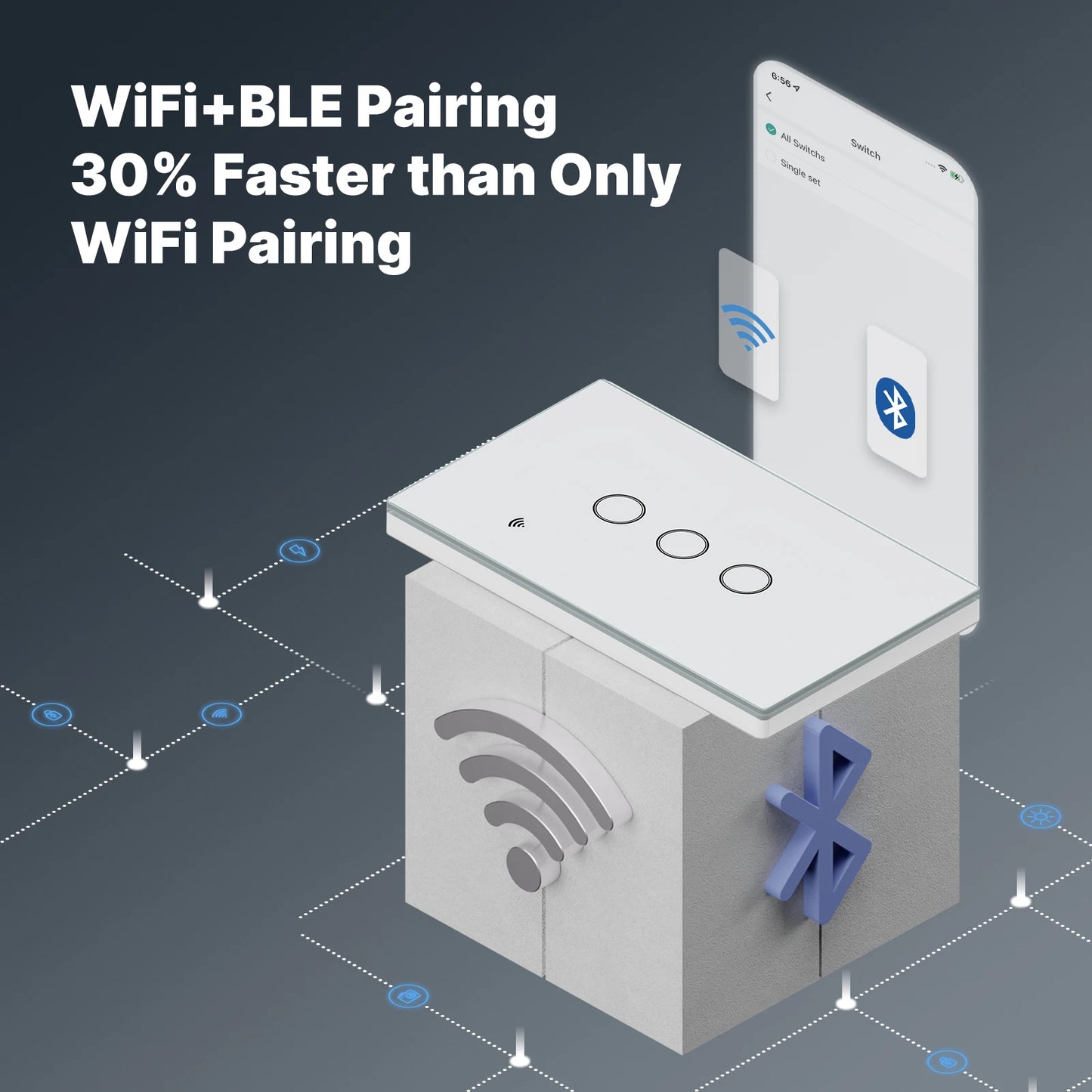 Tuya WiFi Smart Light Switch Touch Control Alexa Google