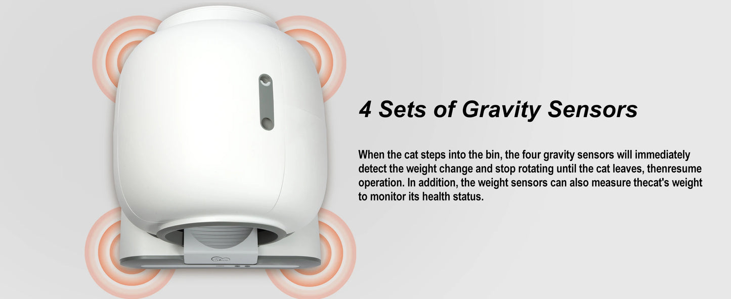 DOEL Automatic Self Cleaning Cat Litter Box with App Control and Litter Mat for Multiple / Large Cats