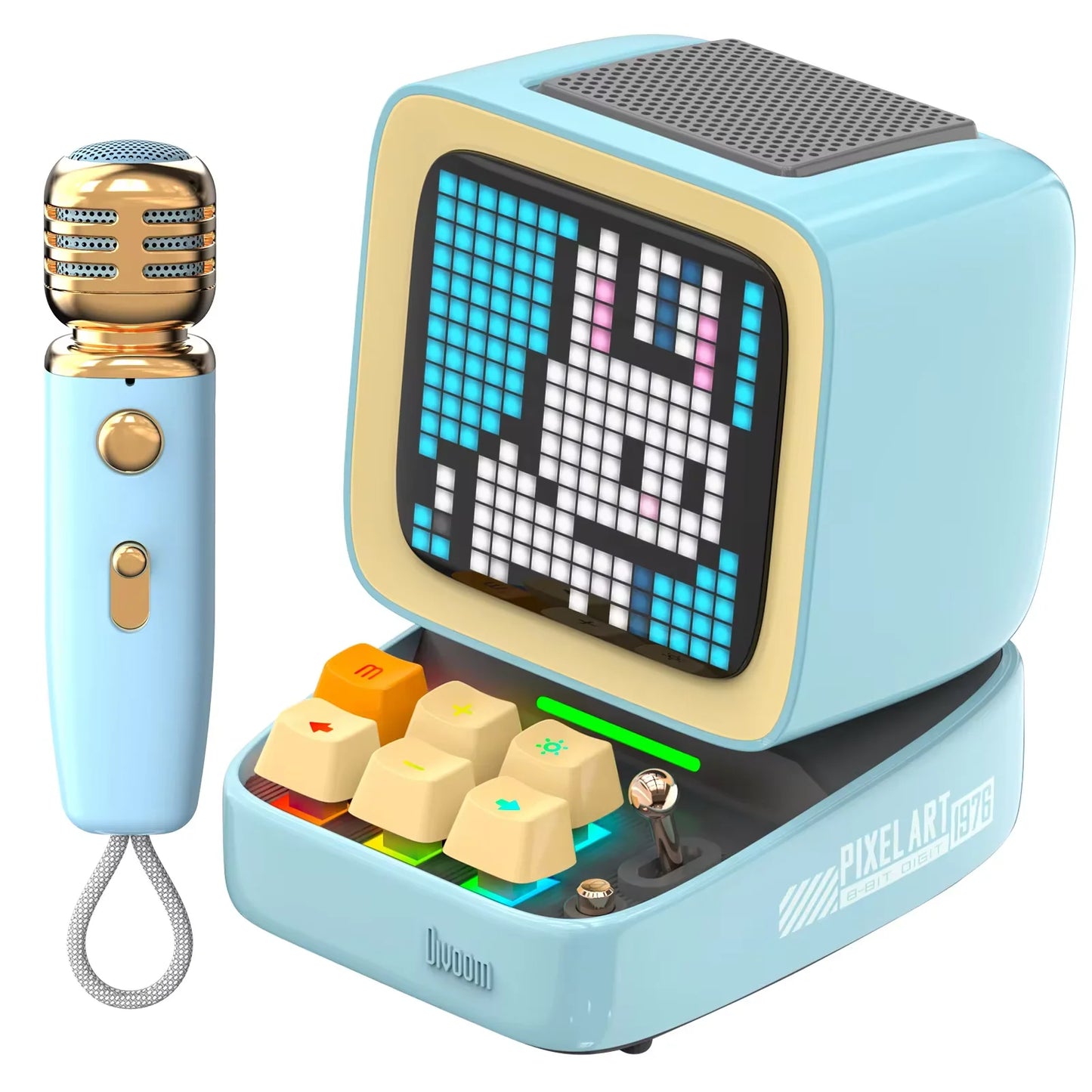 Divoom Ditoo-Pro portable bluetooth speaker pixel art retro gaming room alarm clock