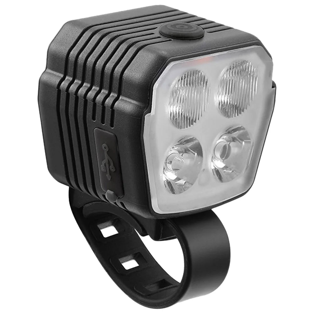 LED Bike Front Light USB Charging with Horn 7 Modes for Night Riding