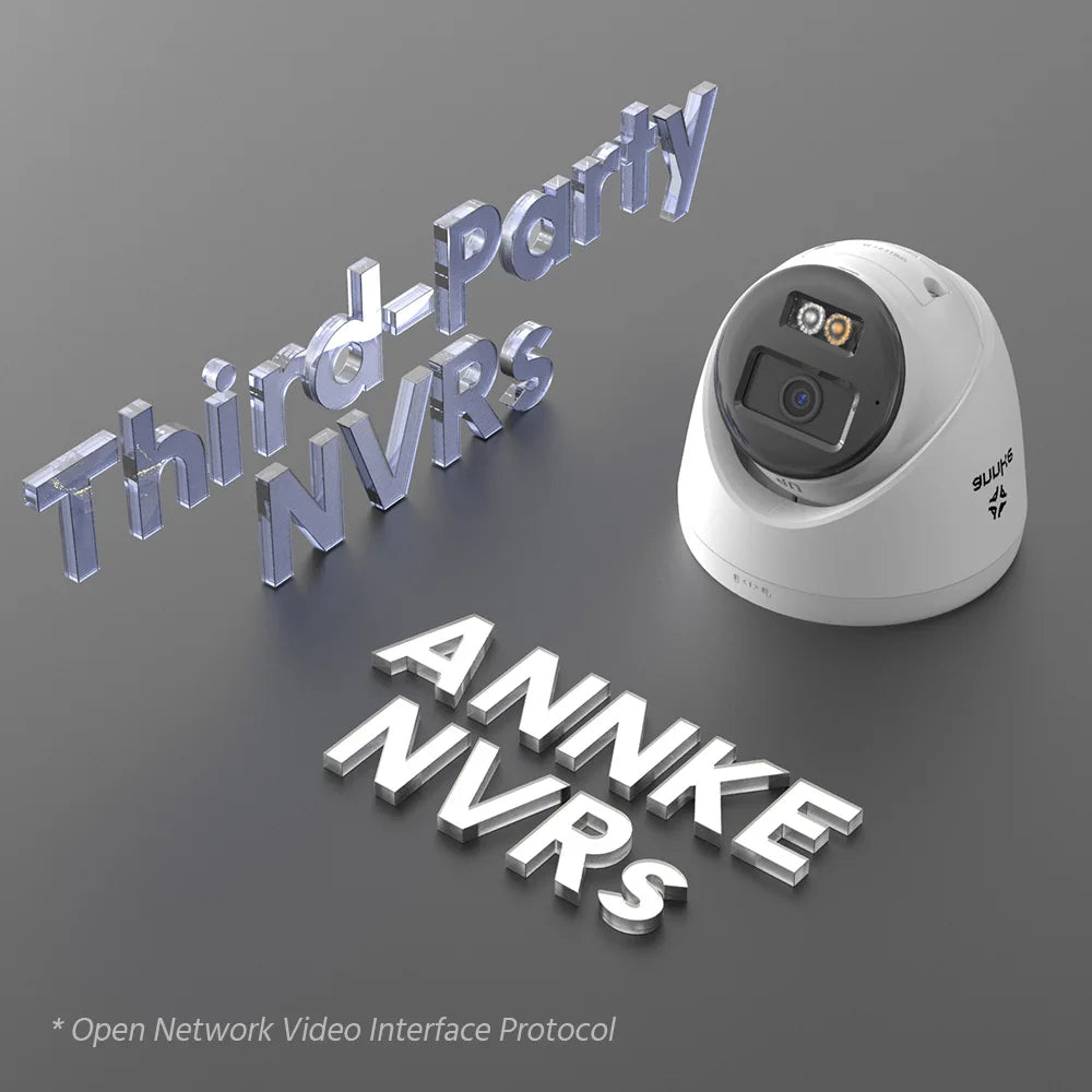 ANNKE 4PCS Smart Dual-Light 3K IR Network Security IP Camera Two-Way Audio Support flashing/ Audio alarm Waterproof POE Camera