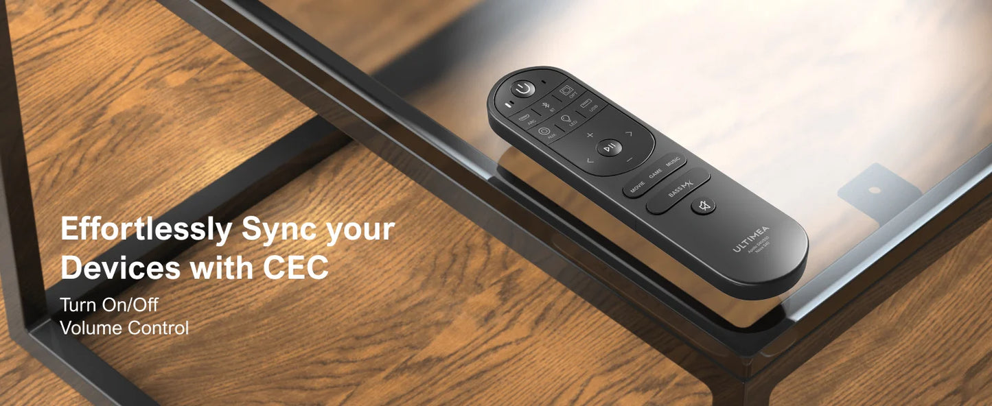 ULTIMEA 200W 4.1ch Detachable Bluetooth 5.3 Soundbar with Subwoofer for Smart TV and Home Theater