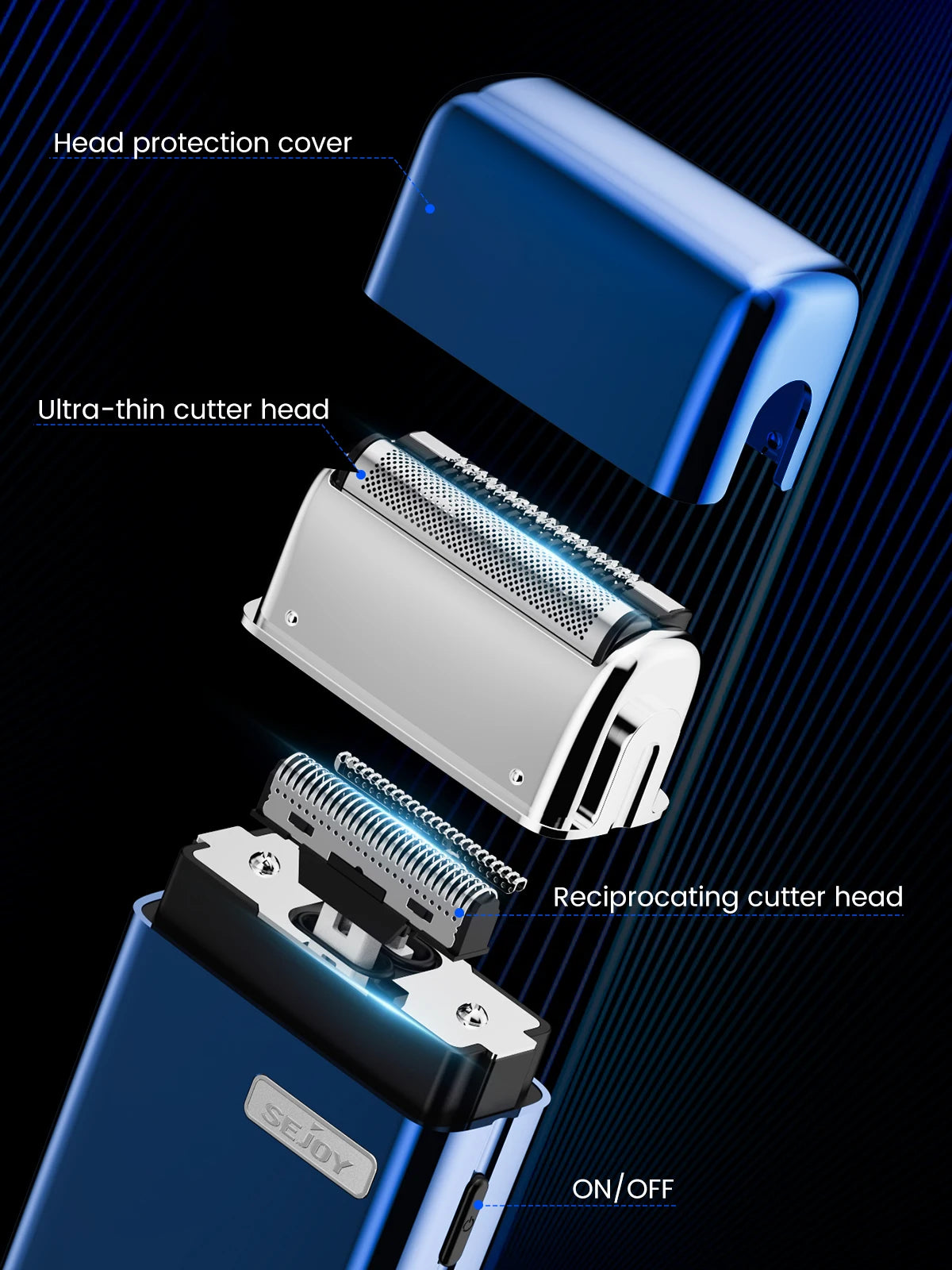 Sejoy Rechargeable Foil Electric Razor for Men Dual Blade