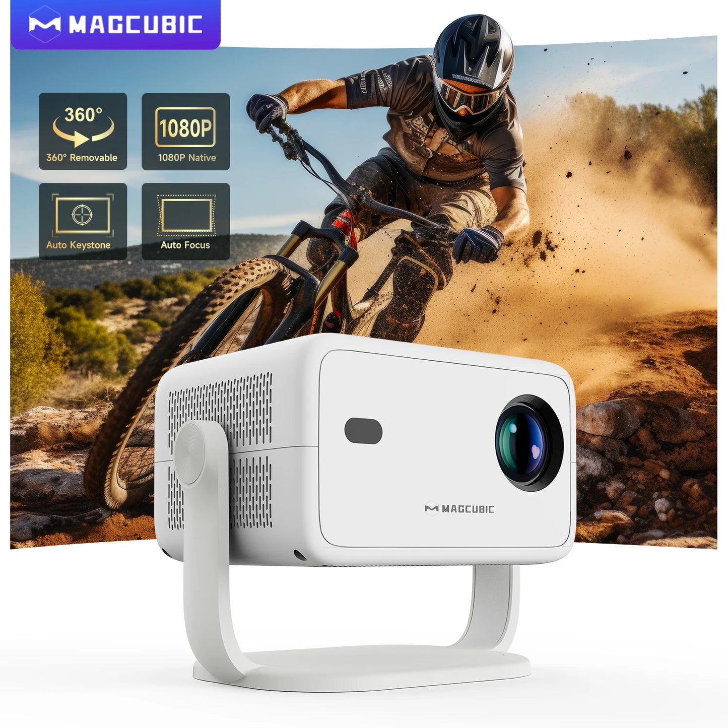Magcubic L018 650ANSI 4K Projector Native 1080P Auto Focus WiFi6 Android 11