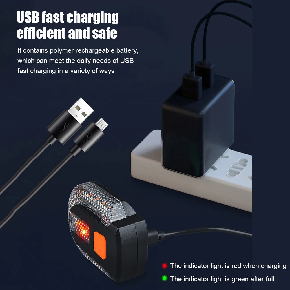 LED Bicycle Lamp Rear Signal LED Lamp Wireless USB Rechargeable MTB