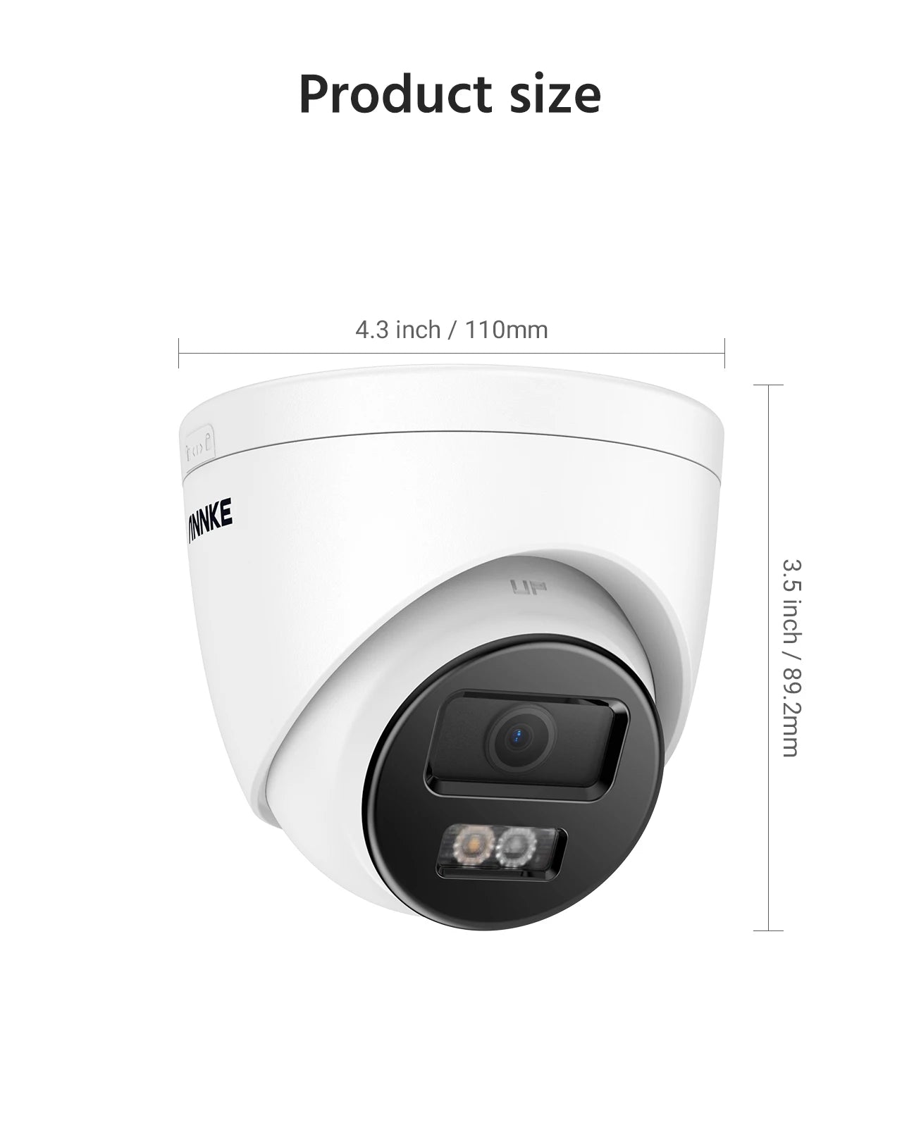 ANNKE 12MP Outdoor PoE Security Camera Smart Dual Light Color Night Vision Built-in Mic IP67