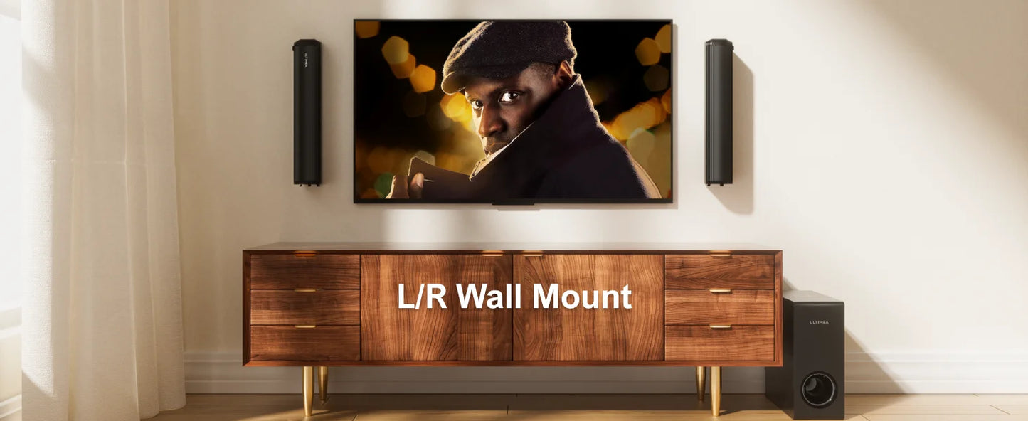 ULTIMEA 200W 4.1ch Detachable Bluetooth 5.3 Soundbar with Subwoofer for Smart TV and Home Theater