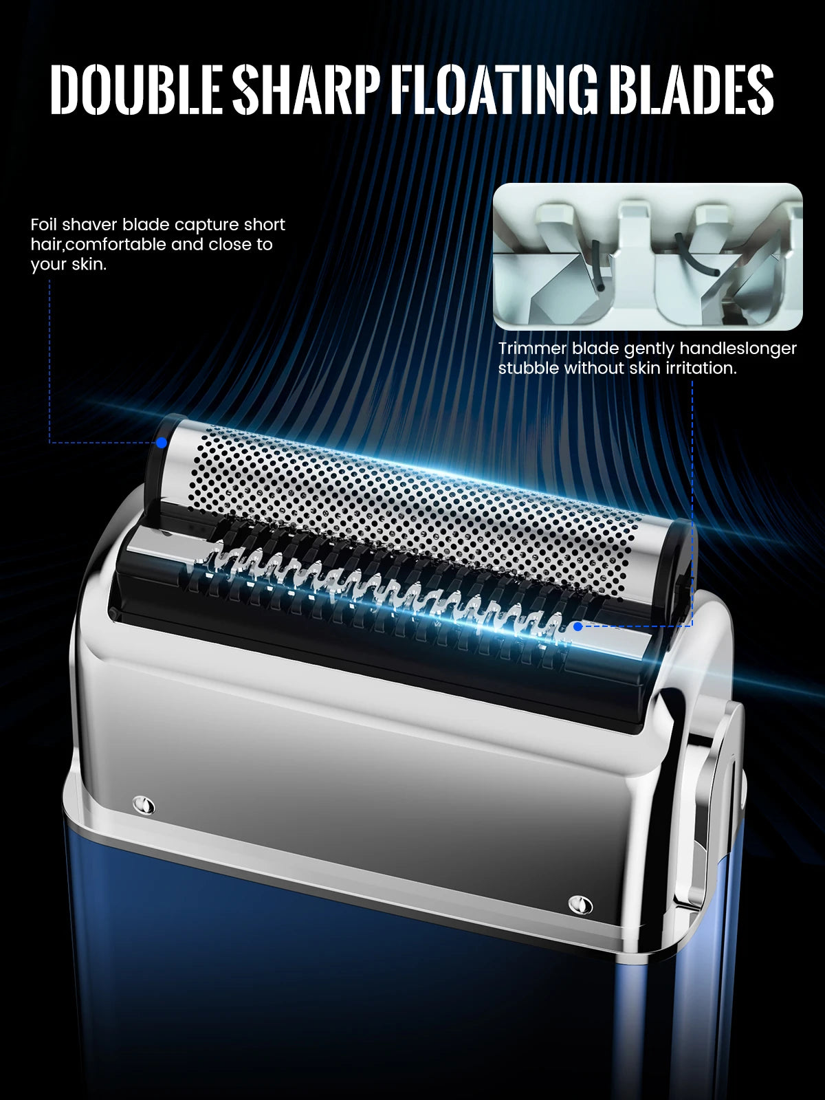 Sejoy Rechargeable Foil Electric Razor for Men Dual Blade